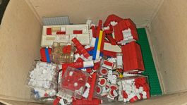 Lego Bausteine rot weiss, Dach-Steine