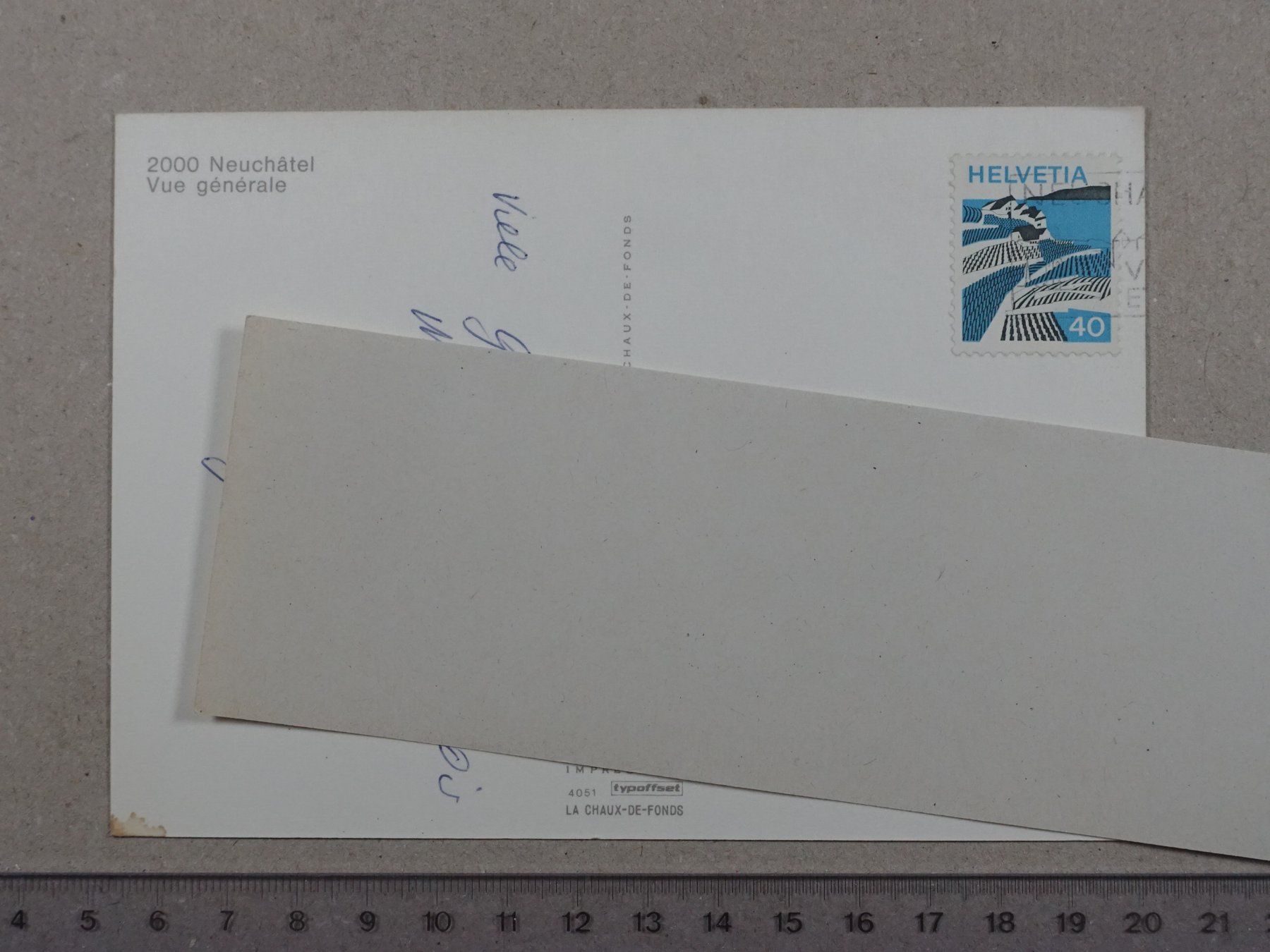 Cartoline postali: Neuchâtel, vue générale – Usato da Lenzburg venduto da fh1 1