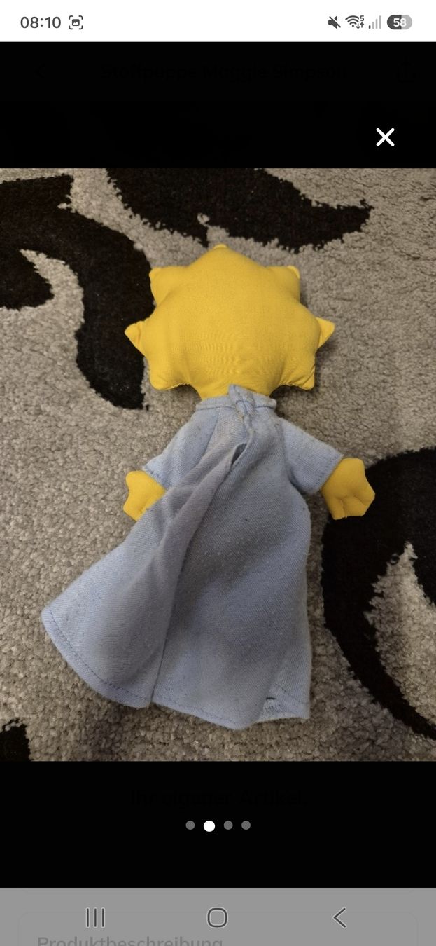 Bambole: Stoffpuppe Maggie Simpson – Usato da Villmergen venduto da MONCHHICHI 1
