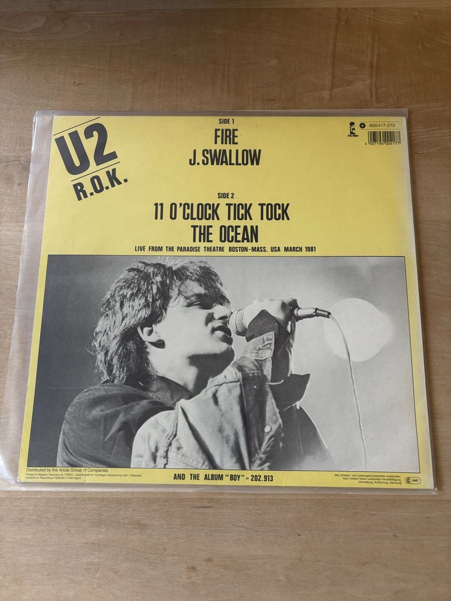 Dischi in vinile: U2 - R.O.K. (LP) – Usato da Zürich venduto da Interpol 1