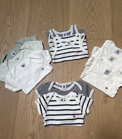 Petite Bateau Bodies Body Gr. 86 5 kurzarm und 5 Träger