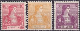 1907, Nr.104-106 (Helvetia Brustbild I) postfrisch **