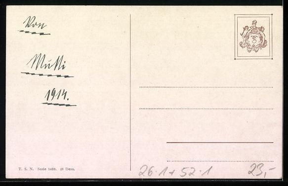 Cartoline postali: Arthur Thiele: Katzenmädchen binden Blu – Usato da Berlin venduto da bartko-reher 1