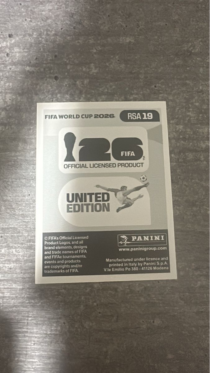 Panini Sammelbilder & Trading cards: RSA 19 , FIFA WORLD CUP 2026 PANINI  – Neu (gemäss Beschreibung) aus Frauenfeld von 1PegPeg1 1