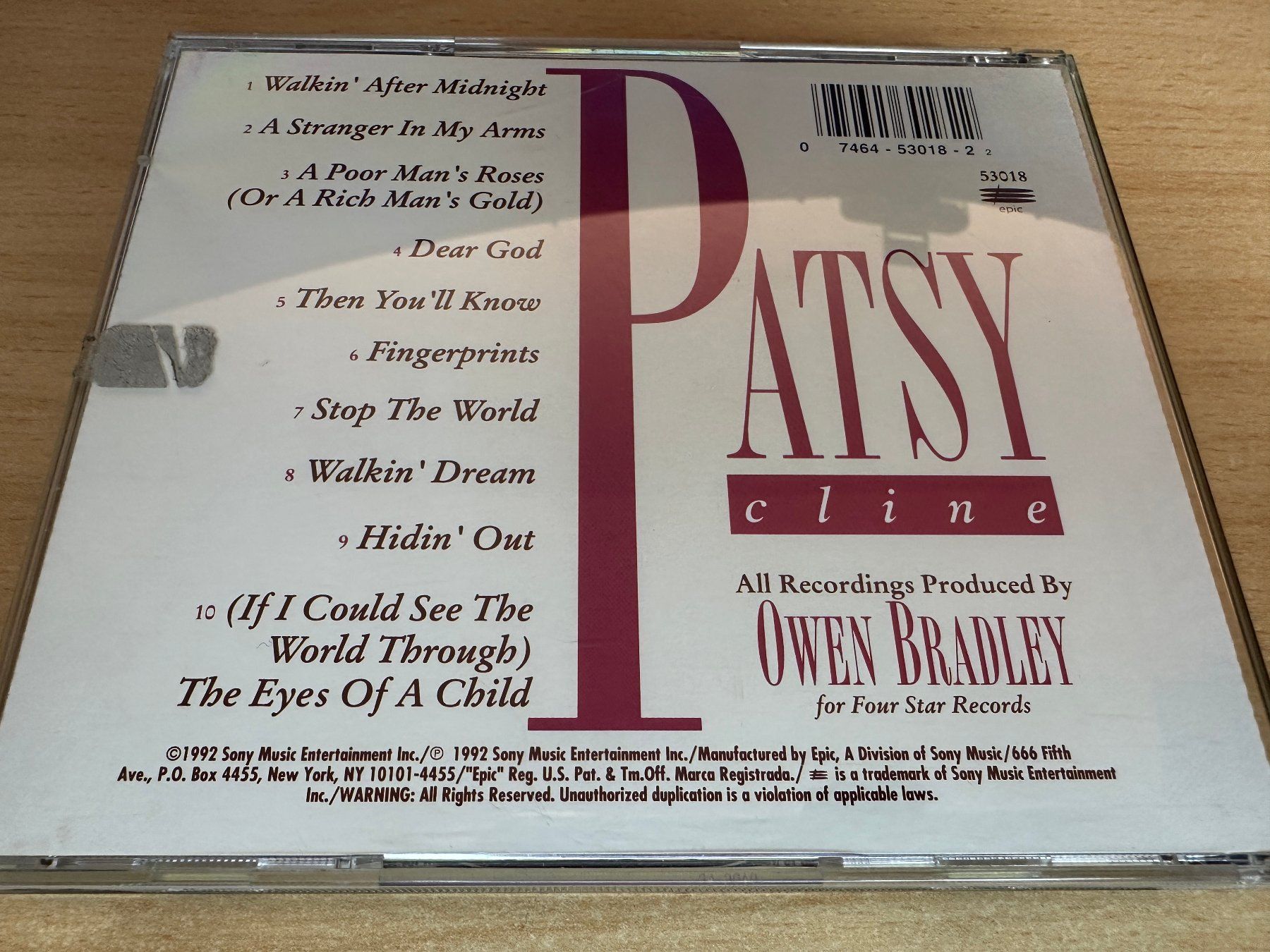 CD: Patsy Cline – Forever And Always – Usato da Rikon im Tösstal venduto da Alpenmutz 1