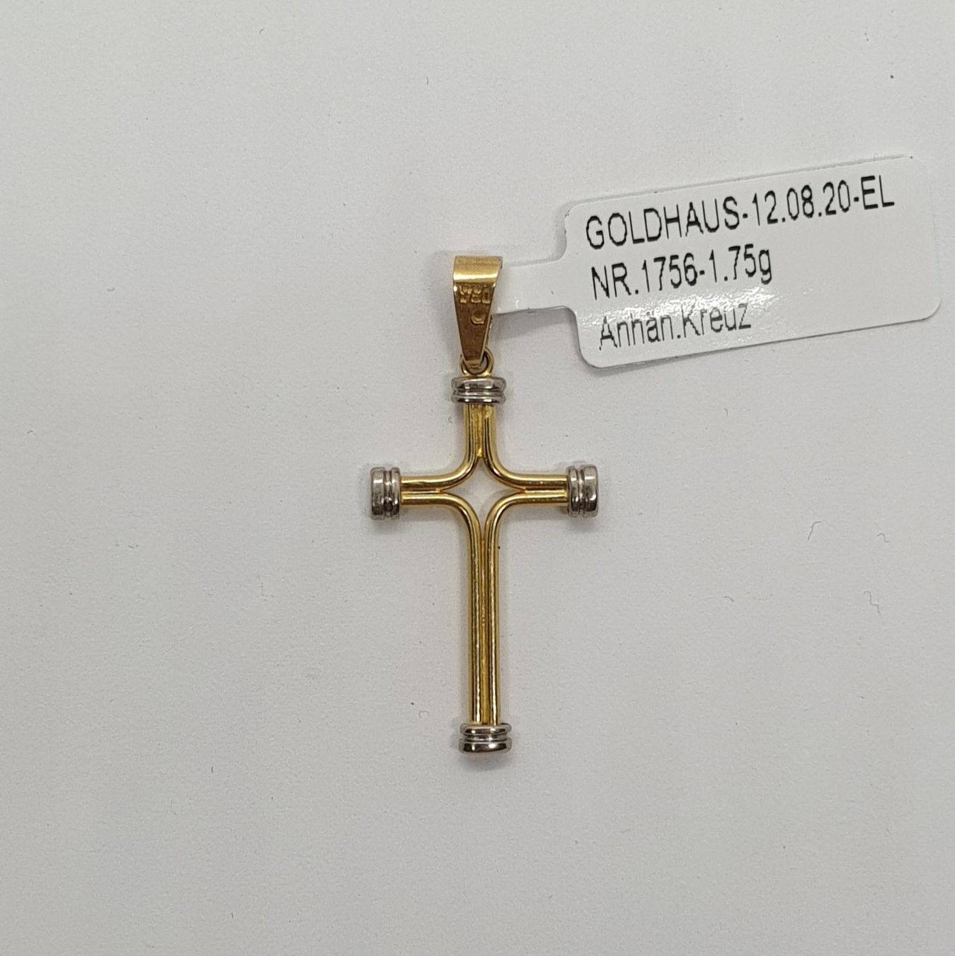 Ciondoli: Echt 18K Gold - Kreuz Anhänger – Usato da Luzern venduto da Goldhaus-Luzern