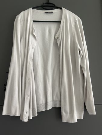 Bonita Feiner Strick-Cardigan in weiss Gr. XL