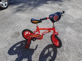Vélo enfant Disney Cars rouge avec petites roues 12 pouces
