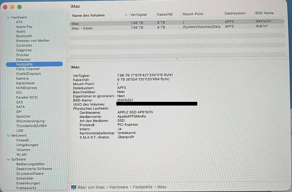 PC: Apple iMac mit 8TB SSD – Usato da Kreuzlingen venduto da spaceman 2