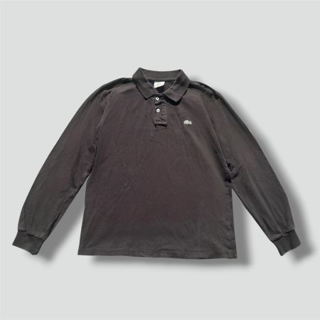Lacoste black longsleeve poloshirt vintage langarm shirt