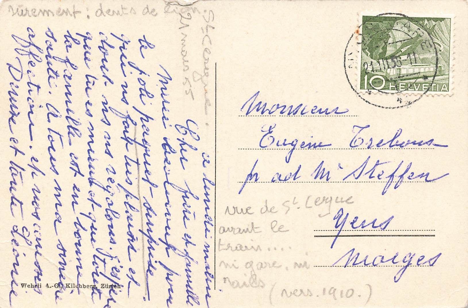Cartoline postali: Saint Cergue et la dole – Usato da Biasca venduto da Blenio71 1