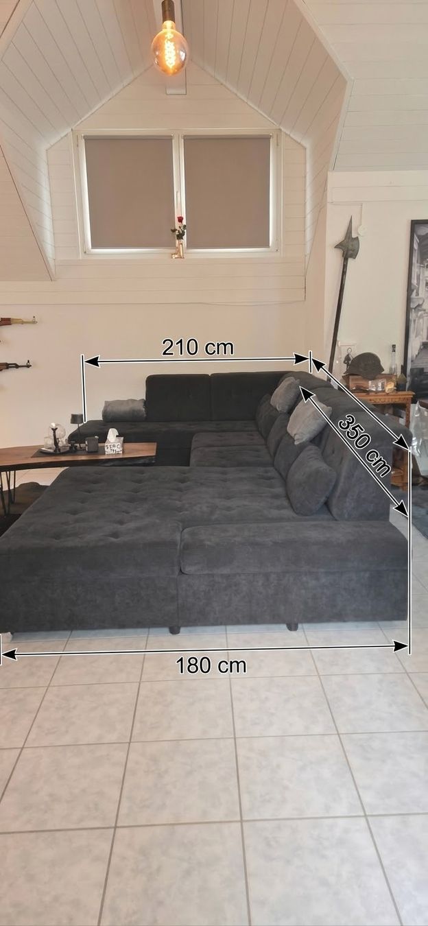 Sofas: Grosses Ecksofa Grau mit Bettfunktion – Gebraucht aus Uznach von Marselll 3
