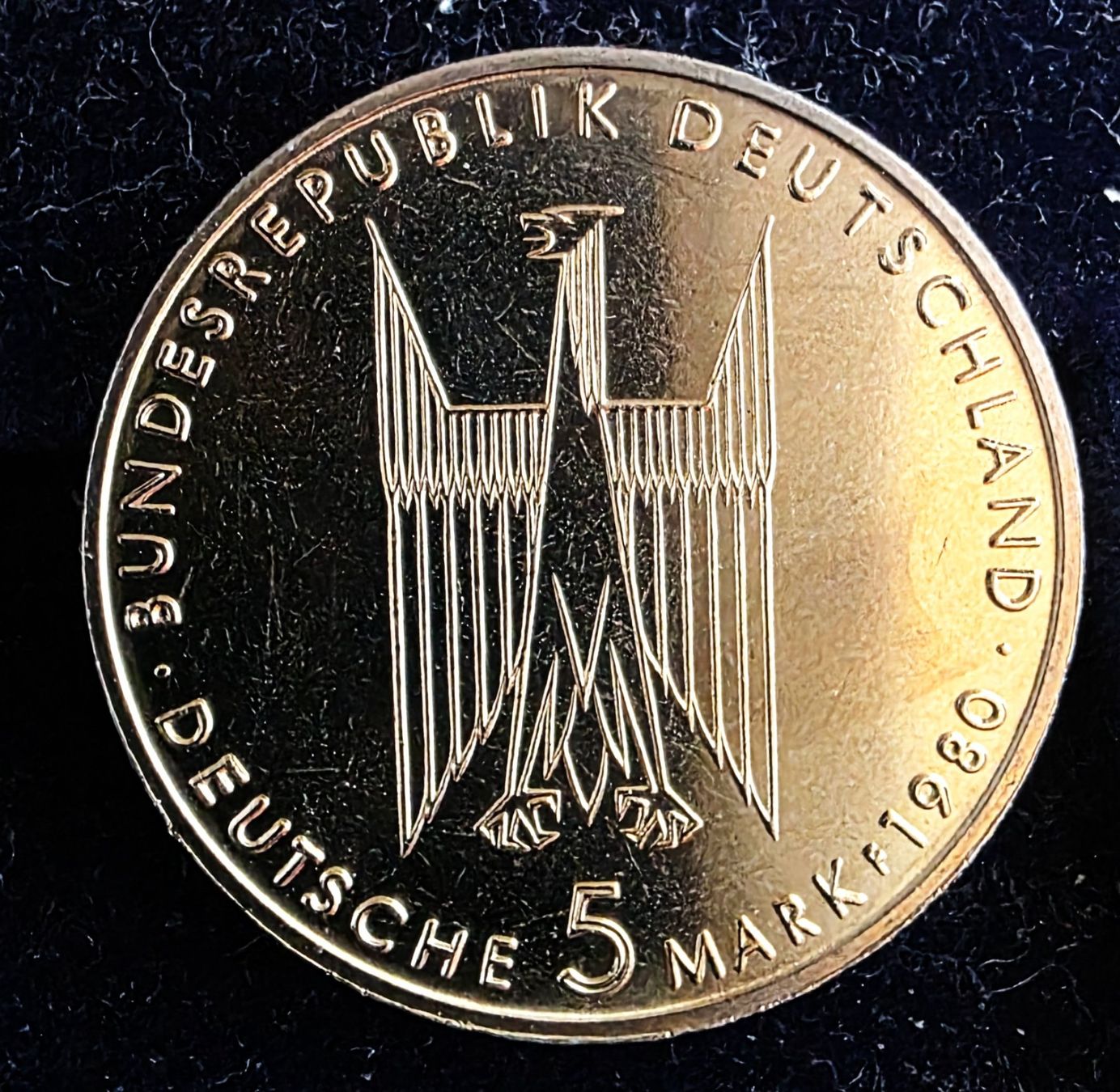 Tutti le monete: DEUTSCHLAND 5 MARK 1980  F – Usato da winterthur venduto da CoinPassion 1