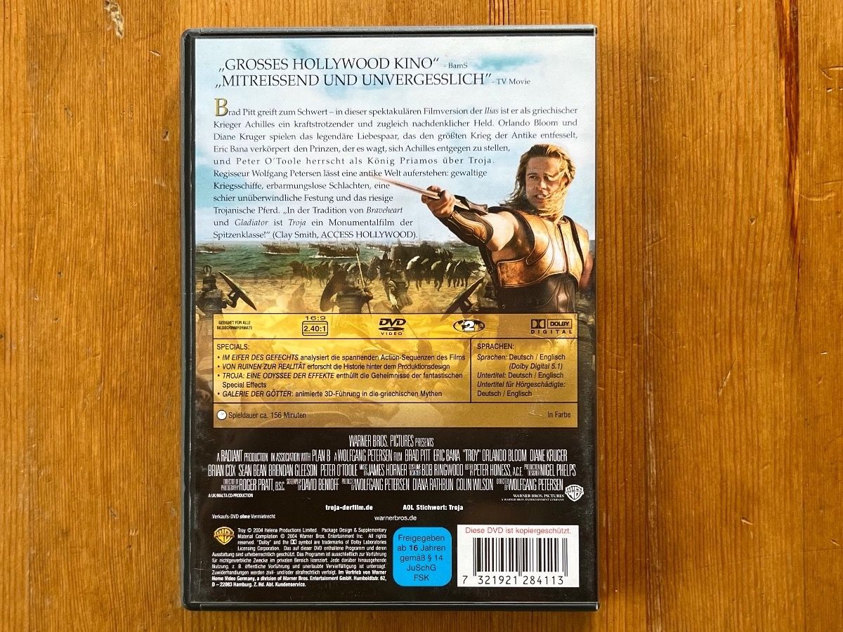 Alle DVDs: Troja – Gebraucht aus Stein am Rhein von Karisma78 1