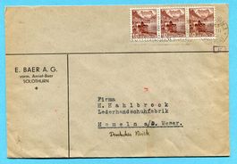 Zensurbrief von Solothurn nach Hameln 1942 - Abs: E. Baer AG