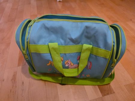 Kinder Reisetasche blau mit Pferdemotiv gebraucht