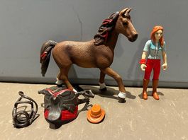Schleich Pferd mit Reiterin und Zubehör