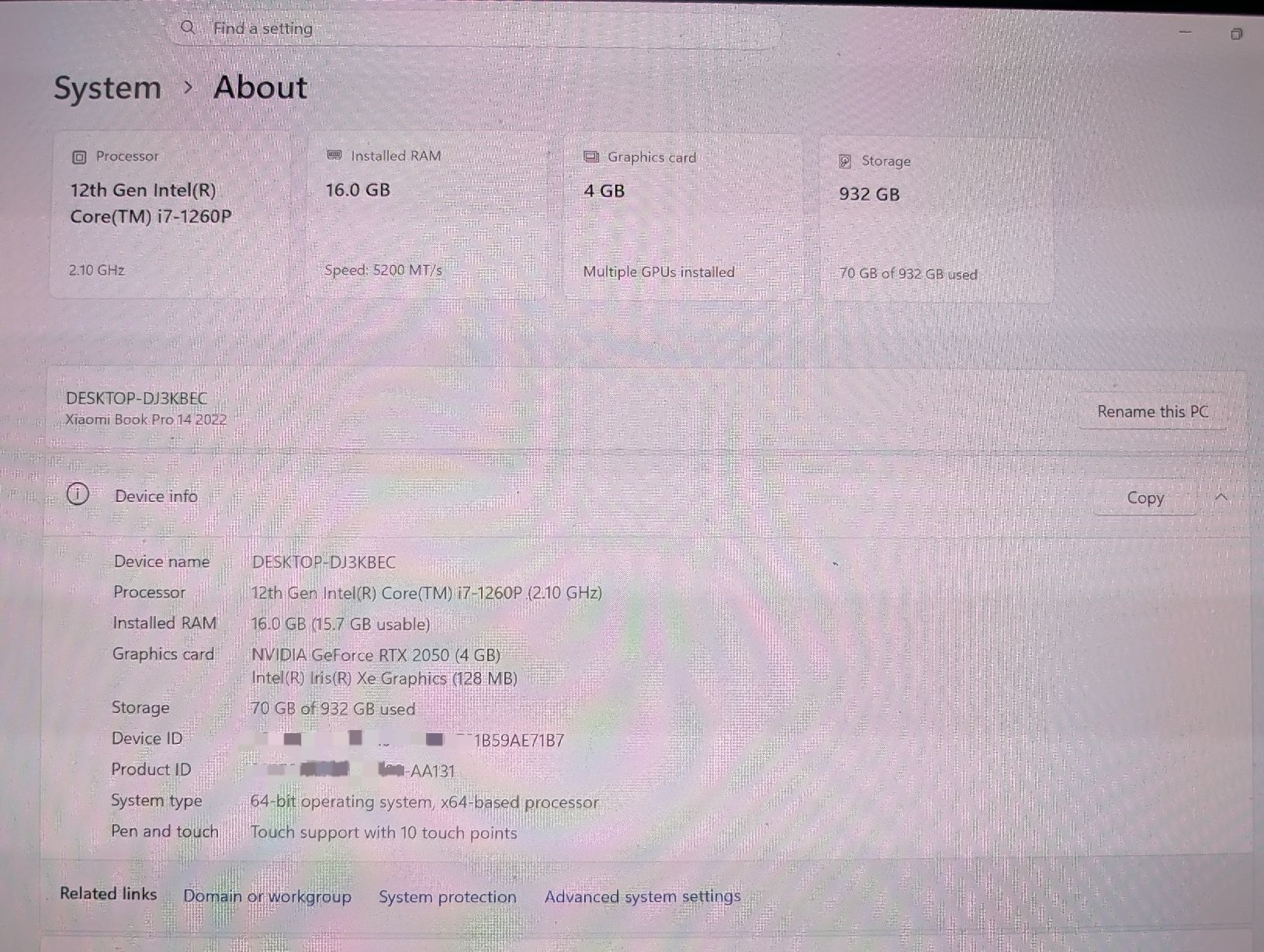 Xiaomi Notebooks: Xiaomi Book Pro 14 - 2022 – Gebraucht aus Attalens von MoCo.315 6
