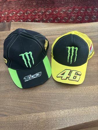 2 Caps Monster Energy Tech3 und VR46 Set gebrauchter Zustand