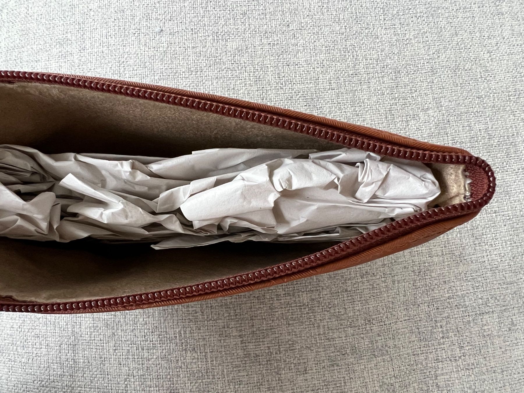Maison Mollerus Borse da donna: Original verpacktes Necessaire von Maison Mollerus in Camel – Nuovo e nell'imballaggio originale da Meilen venduto da DanaC 3