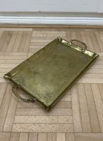 Arts & Crafts Messing Tablett antik Serviertablett hammered