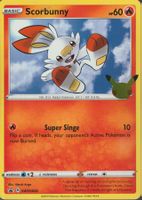 TCG POKEMON SCORBUNNY SWSH002 BLACK STAR PROMO XXL jumbo siz
