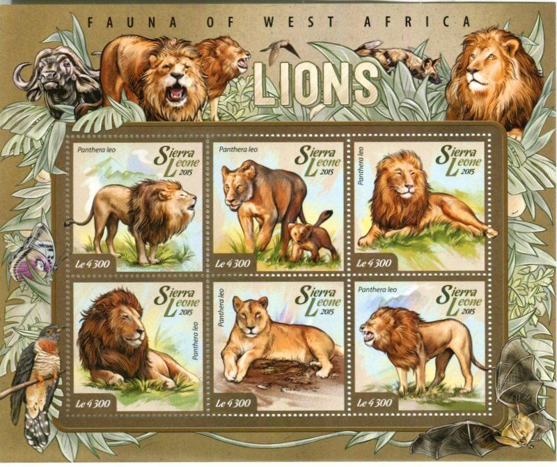 Tous les timbres: Block "Löwen". Sierra Leone. – Neuf avec emballage d'origine à Basel par Butsch5