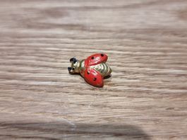 Süesse Marienkäferli Brosche, antik, vintage gold