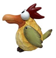 Deko Vogel gelb aus Polyresin 16 cm (14245)