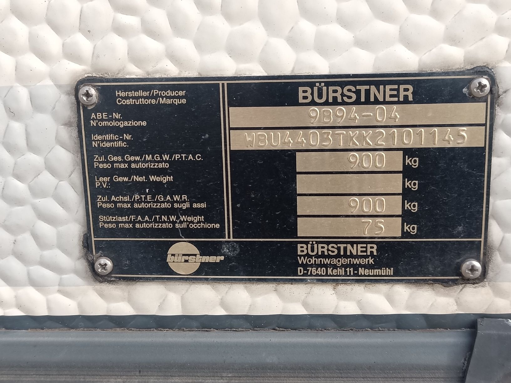 Rimorchi: Wohnwagen Bürstner – Difettoso da Flums venduto da sako799 5