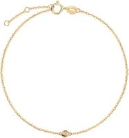 Solide 18 Karat 750 Gelb Armband mit Echt Diamant