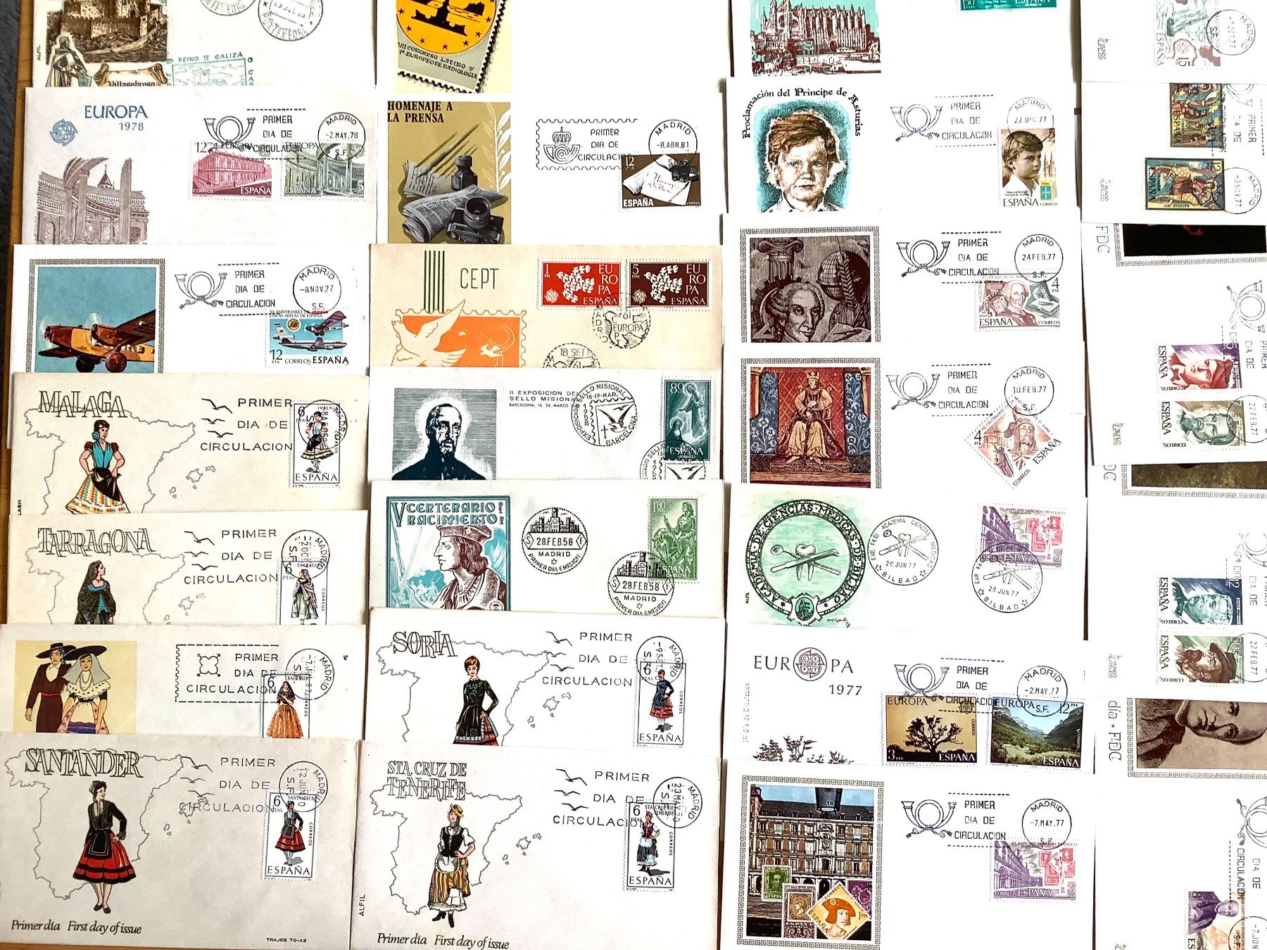 Tous les timbres: 1958 - 1978  - Spanien - FDC 29 Stk. – Neuf (Voir description) à Liestal par Skunk02 2