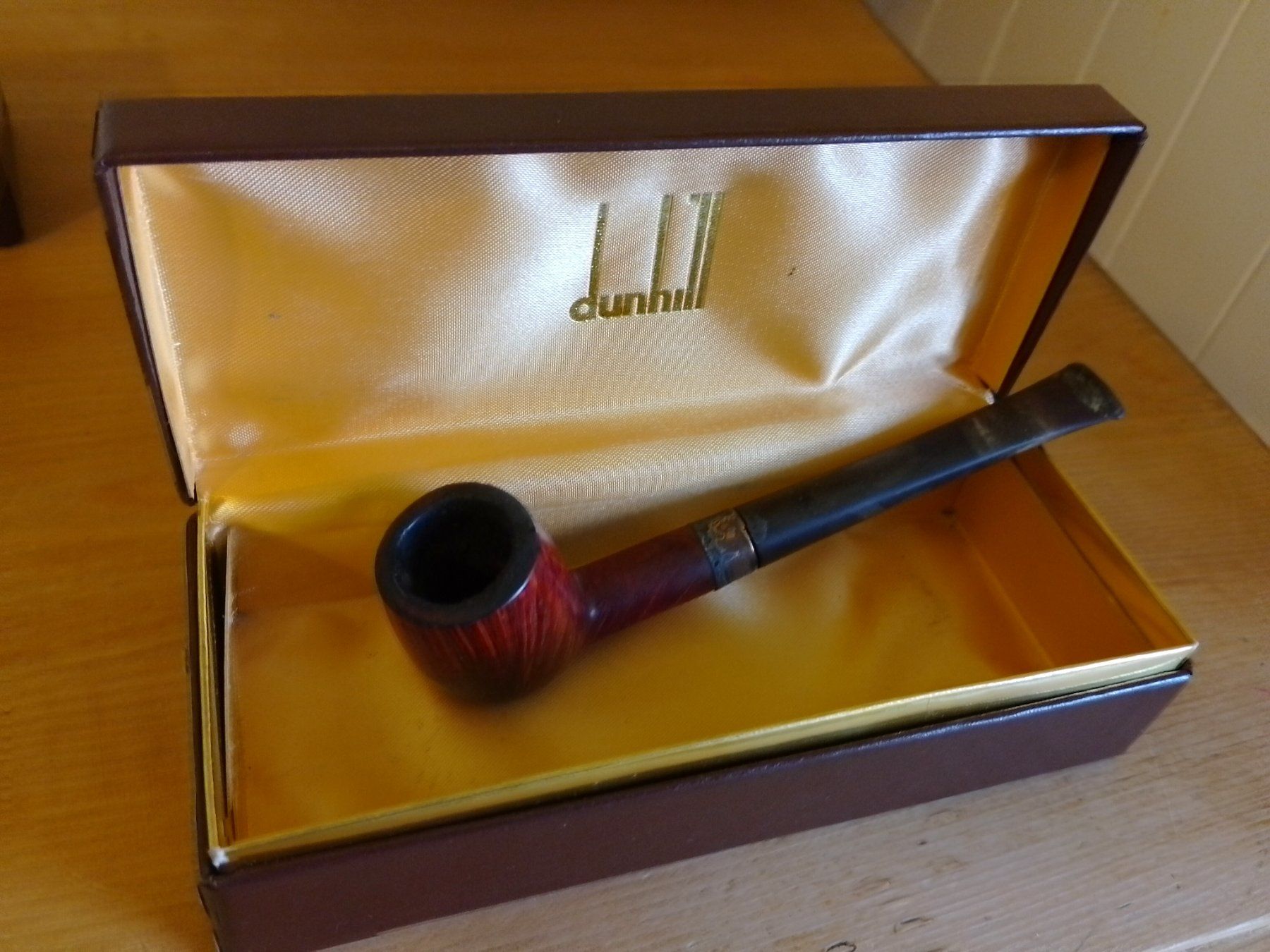 Dunhill Tabakpfeifen & Zubehör: Original Dunhill Pfeife Bruyere mit Silberring & Box! – Gebraucht aus Zürich von 0814 3