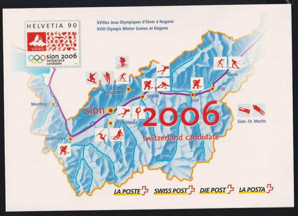 Schweiz Faltblatt Bewerbung Olympische Spiele 2006 Kaufen auf Ricardo