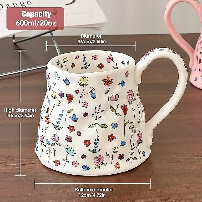 Tazze: Keramiktasse mit Blumenmuster – Nuovo (secondo la descrizione) da Basel venduto da spo_9r87 3