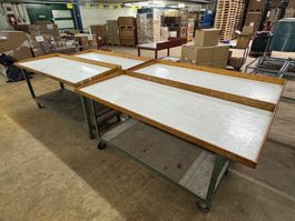 033 Transportwagen 4Stk. B=190cm T=80cm H=90cm aus Liq.