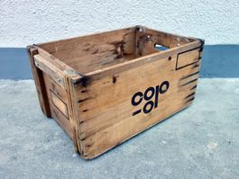 alte Holzkiste COOP Transportkiste