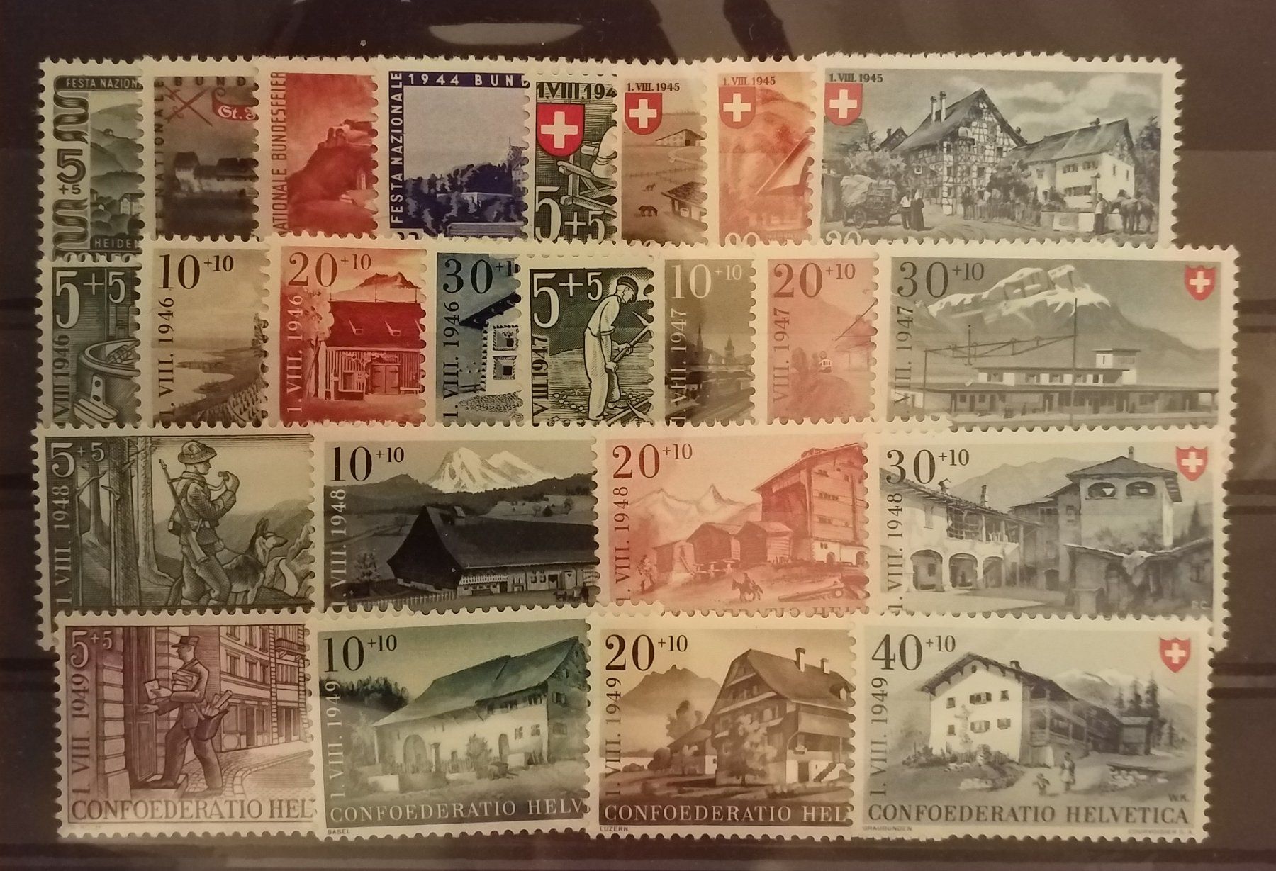 Tutti i francobolli: 2994) B22-45, Häuser, Beruf Pro Patria postfrisch Kt. 112.- – Nuovo (secondo la descrizione) da Baden venduto da Eggi