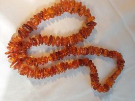 Orange-goldene Bernstein Kette,Echt und Alt, Drehverschluss