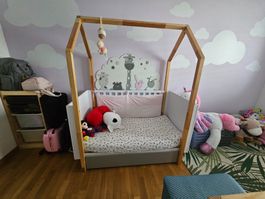 Verkaufen unser Kinderbett mit Schublade inkl. Matrat