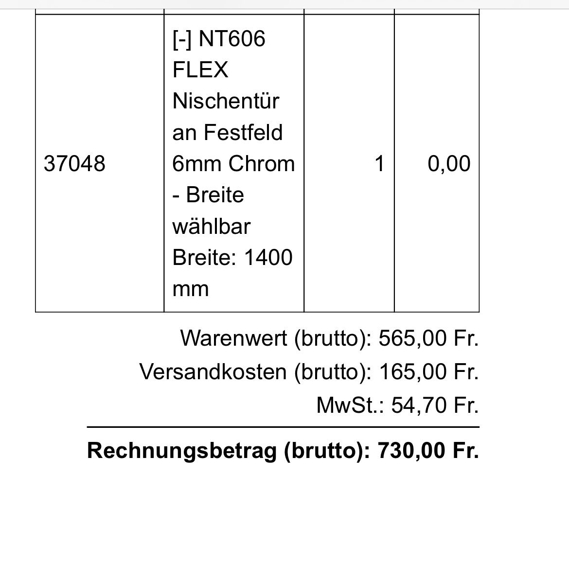 Douches: Bernstein Eckdusche NT606 mit Drehtür – Neuf (Voir description) à Emmen par Carbru 5