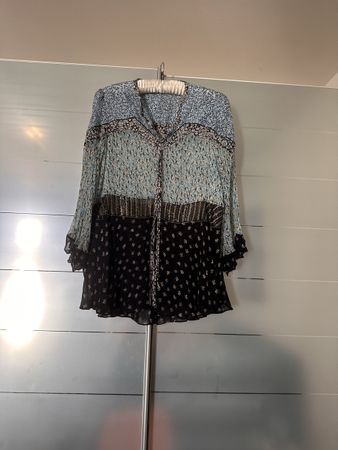 Bluse Grösse 38 floral, transparent