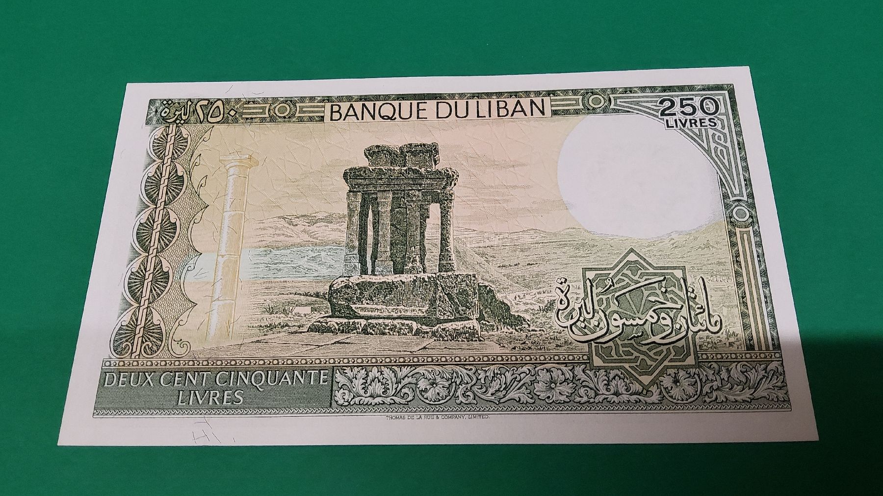 Banconote: Seltene Libanon Banknote - 250 Livres - Top – Nuovo e nell'imballaggio originale da Herisau venduto da Nluanalucas 1