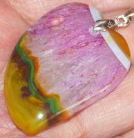 Anhänger 2621B – Druzy Geode Achat 43x31mm