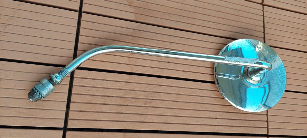 FAR Rechter Rückspiegel Für Vespa Piaggio Blu Edition - Chrom Mit Blauem Glas