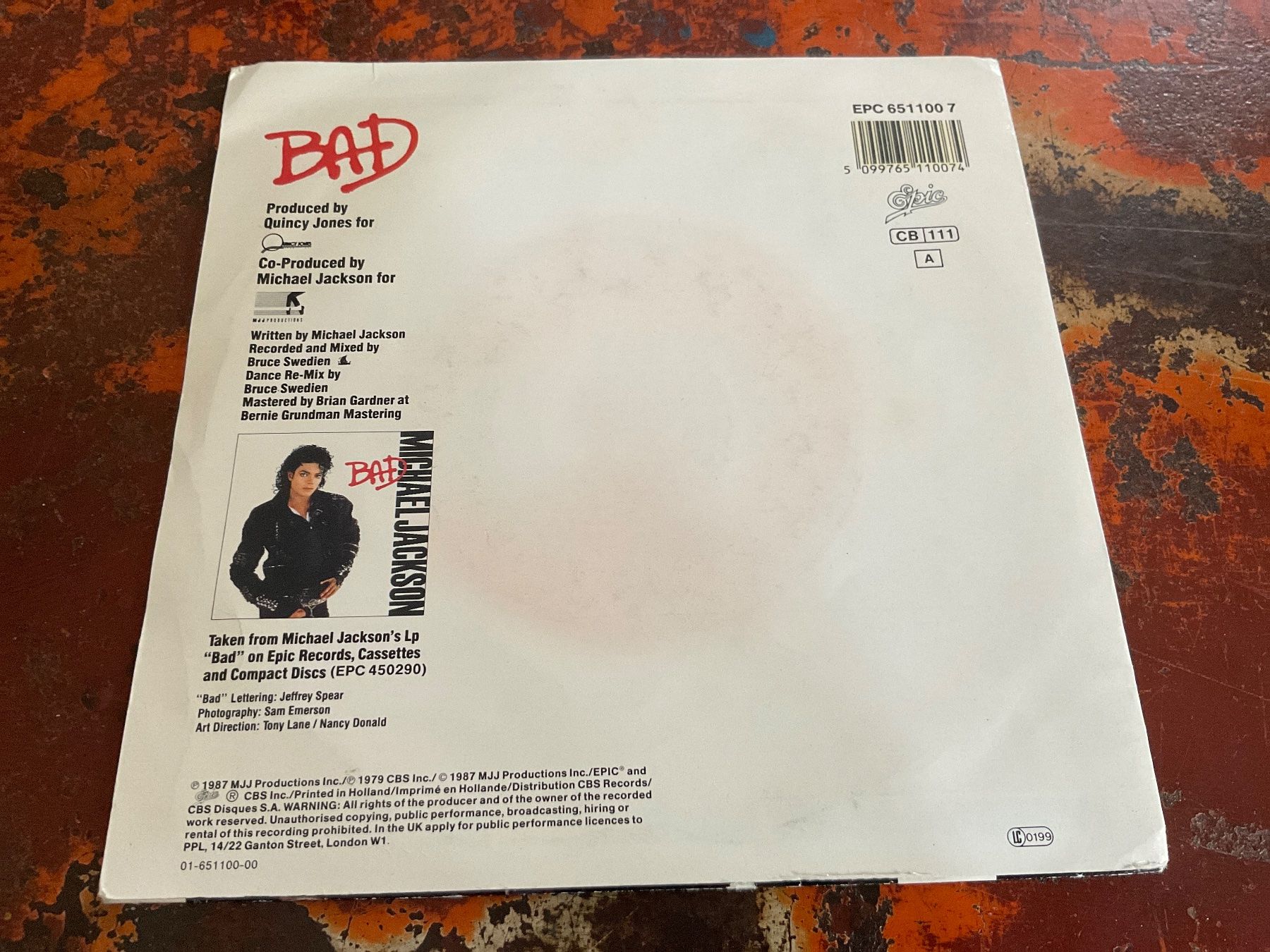 Schallplatten: Michael Jackson Bad Single7 – Gebraucht aus Delémont von vinylfreak01 1