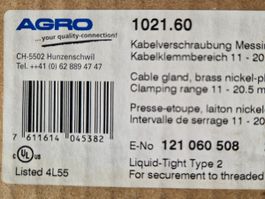 Kabelverschraubung Messing vern. Pg 21 (5 Stück)