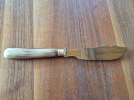 Käsemesser Horn Griff verziert Vintage