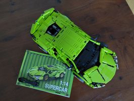 Lambo Supercar 1:14, Klemmbausteine kompatibel mit Lego