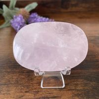 ✲ Rosenquarz Handschmeichler ✲ 73g / 63mm Palm Stone
